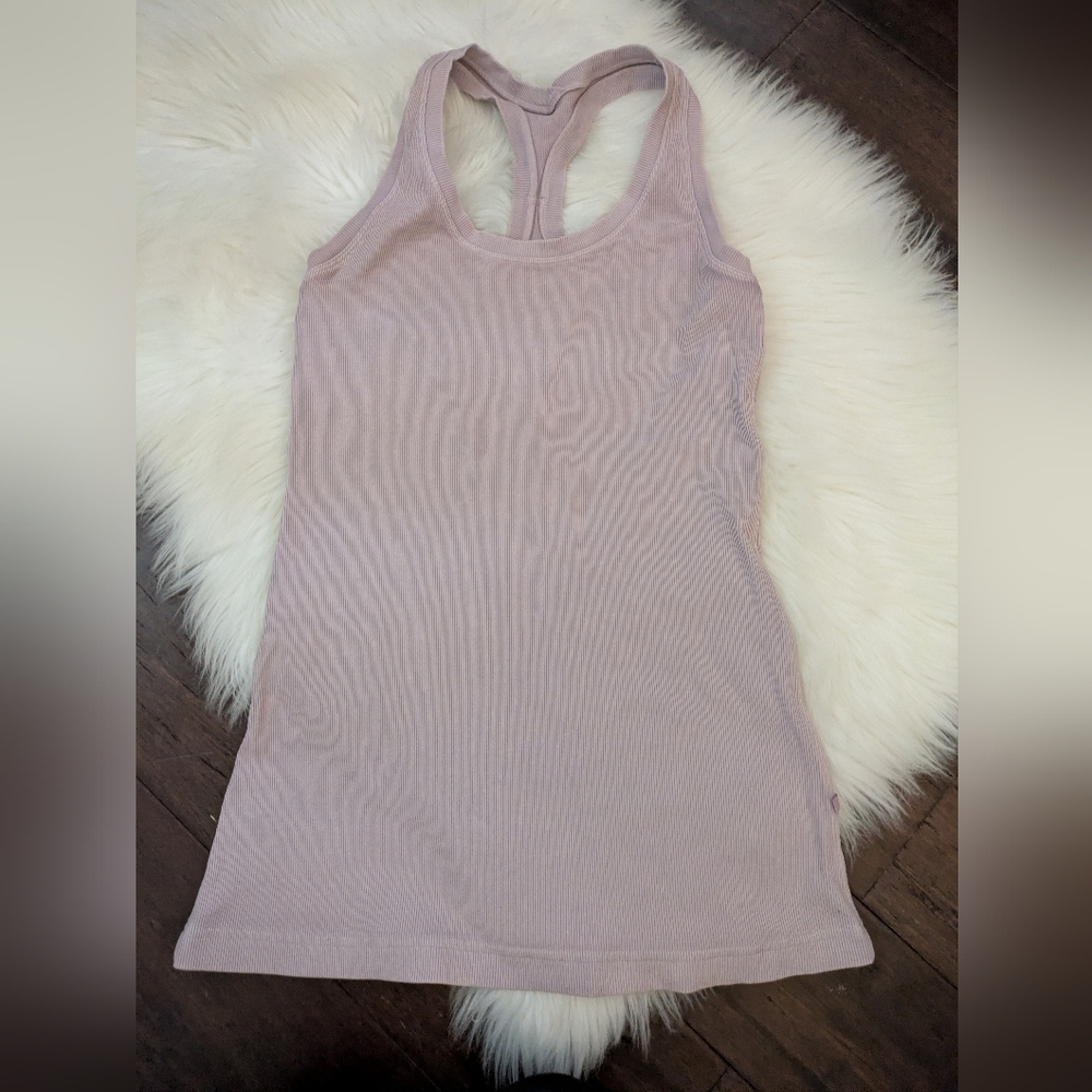 Women's Racerback Tank Top Light Lilac Pink Est Size 8.